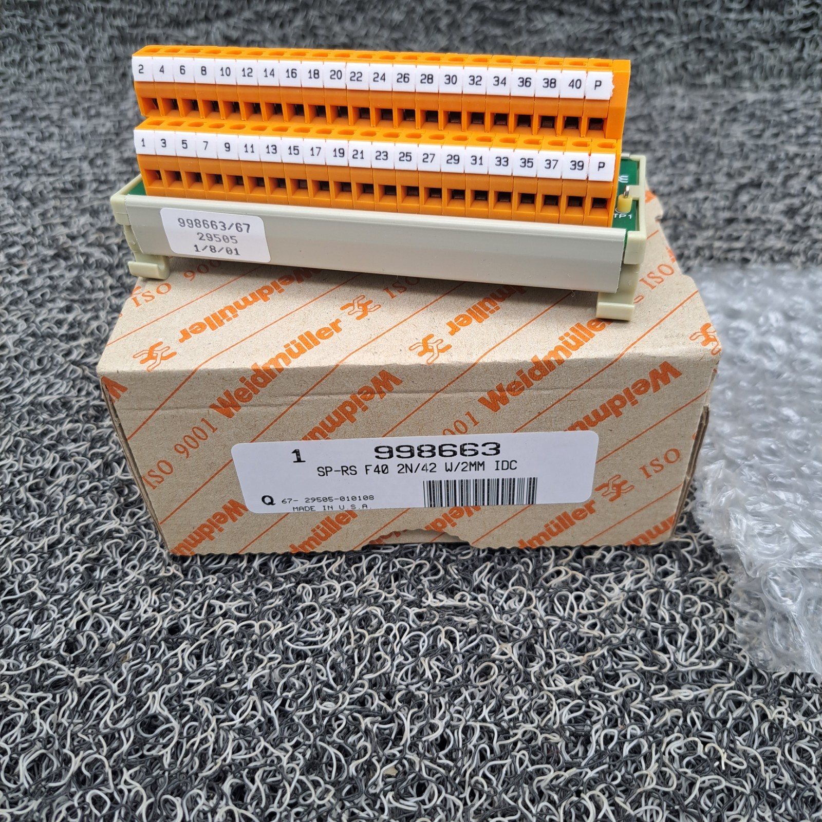 Weidmuller 998663. SP-RS F40 2N/42 W/2MM IDC Active Interface Adapter Block