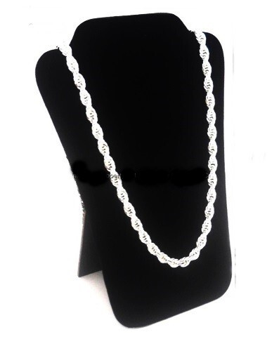 1 Tall Black Necklace Pendant Easel Back Jewelry Display Stand 12 1/8″H