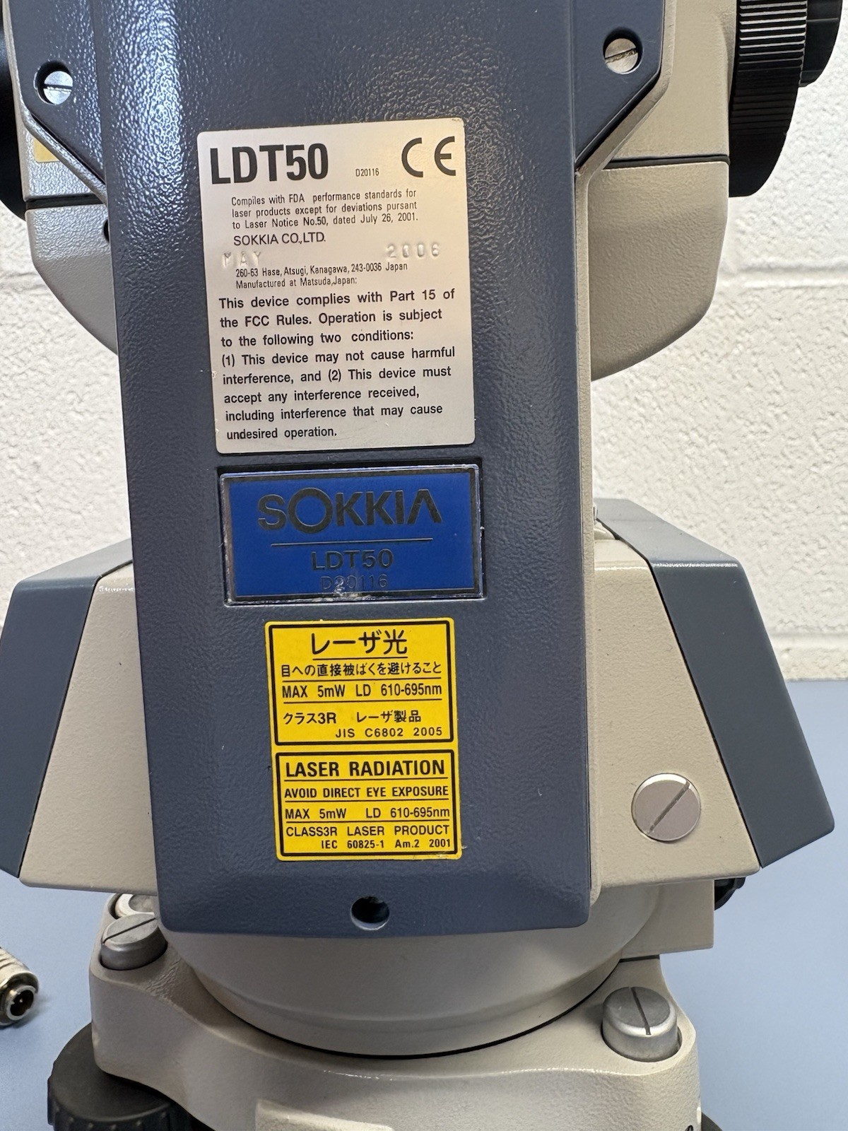 SOKKIA MODEL LDT50 LASER DIGITAL THEODOLITE With Accessories, Batteries & Case