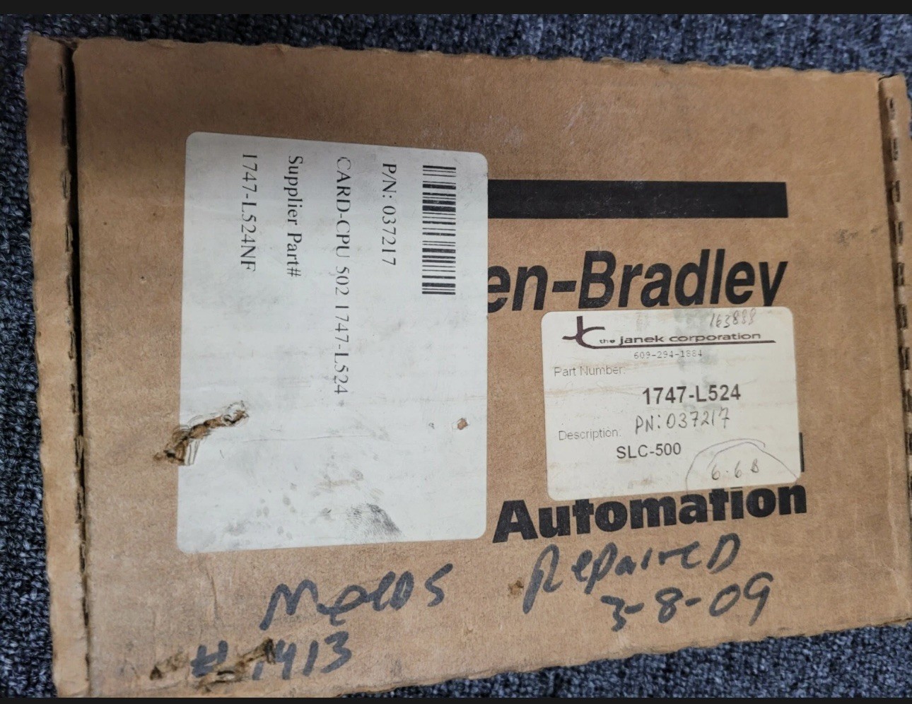 Allen-Bradley 1747-L524 SER ASLC 500 5/03 CPU Processor Unit 1747L532