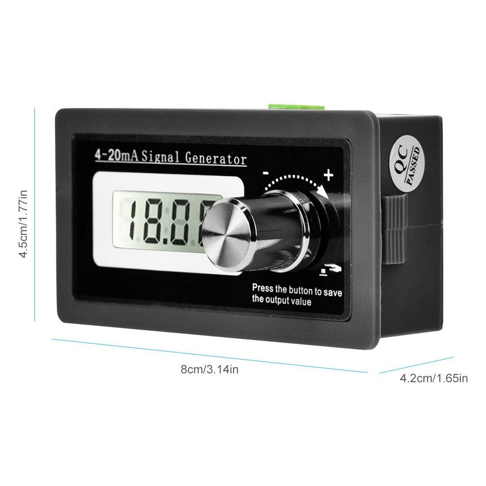 4-20mA Signal Generator, 3-21mA Adjustable High Precision DC Current Analog S…