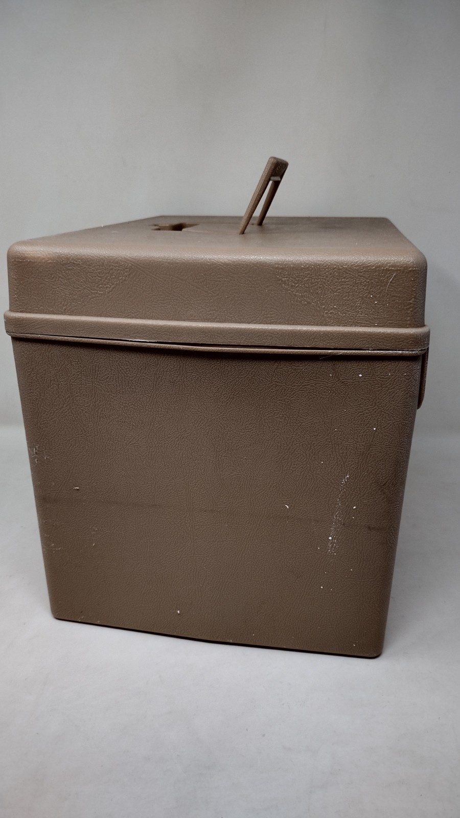 Vintage Sterling Plastics Company Tan jumbo File Folder Box Storage USA 1970s 2