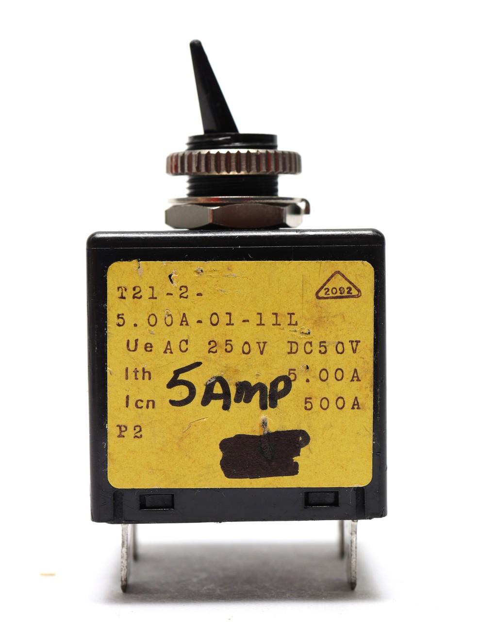 Airpax T21-2-5.00-01-11L 250V, 5 Amp Circuit Breaker