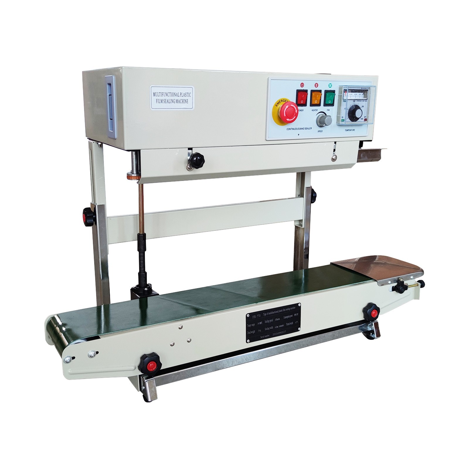 110V FR-770 Vertical Continuous Plastic Film Sealing Machine Bag Sealer 6-12MM
