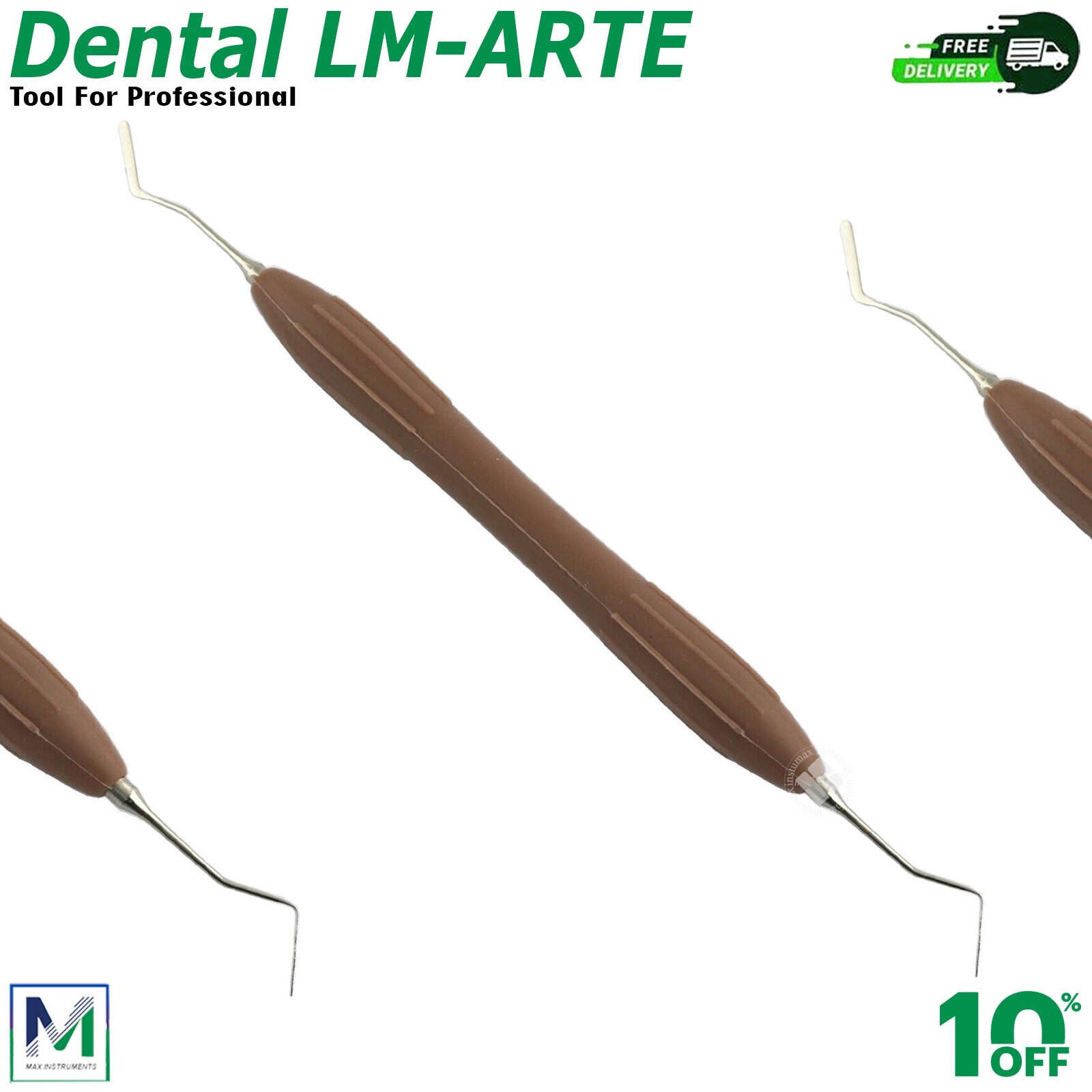 Set of 10 Restorative Instruments Silicone Handle Dental Tool Kit INSTUMAX® ARTE