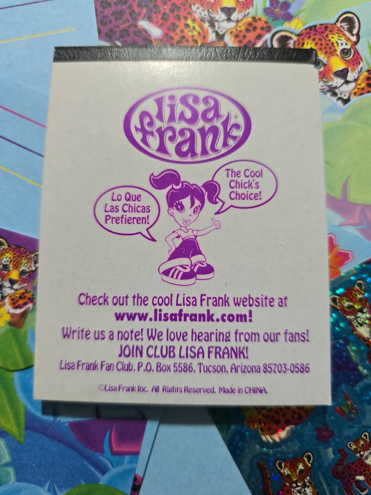 Vintage Lisa Frank Hunter The Tiger Mini Stationary Organizer *Rare* Lots Inside