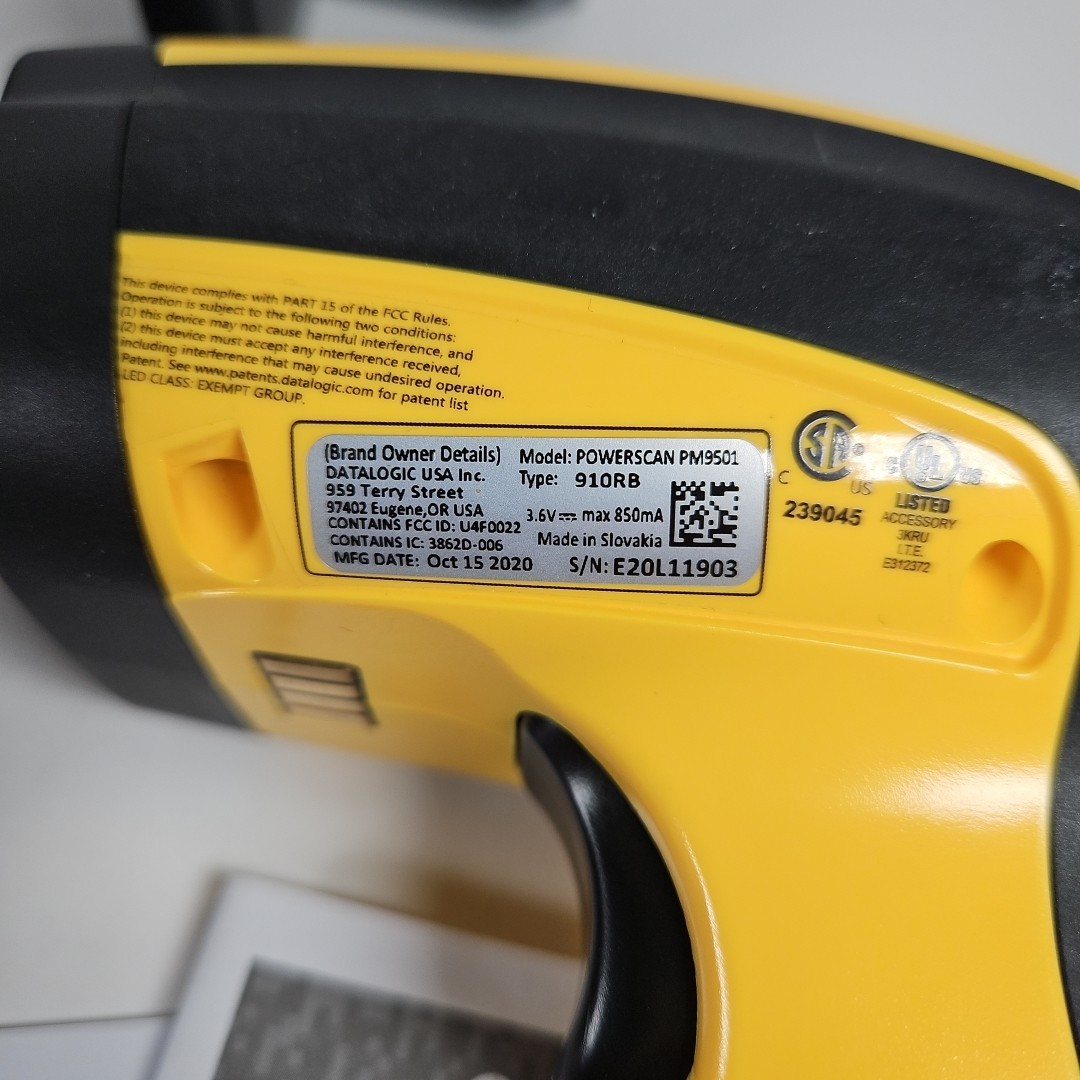 New Datalogic Powerscan PM9501-910RBK20 Barcode Reader Industrial Wireless