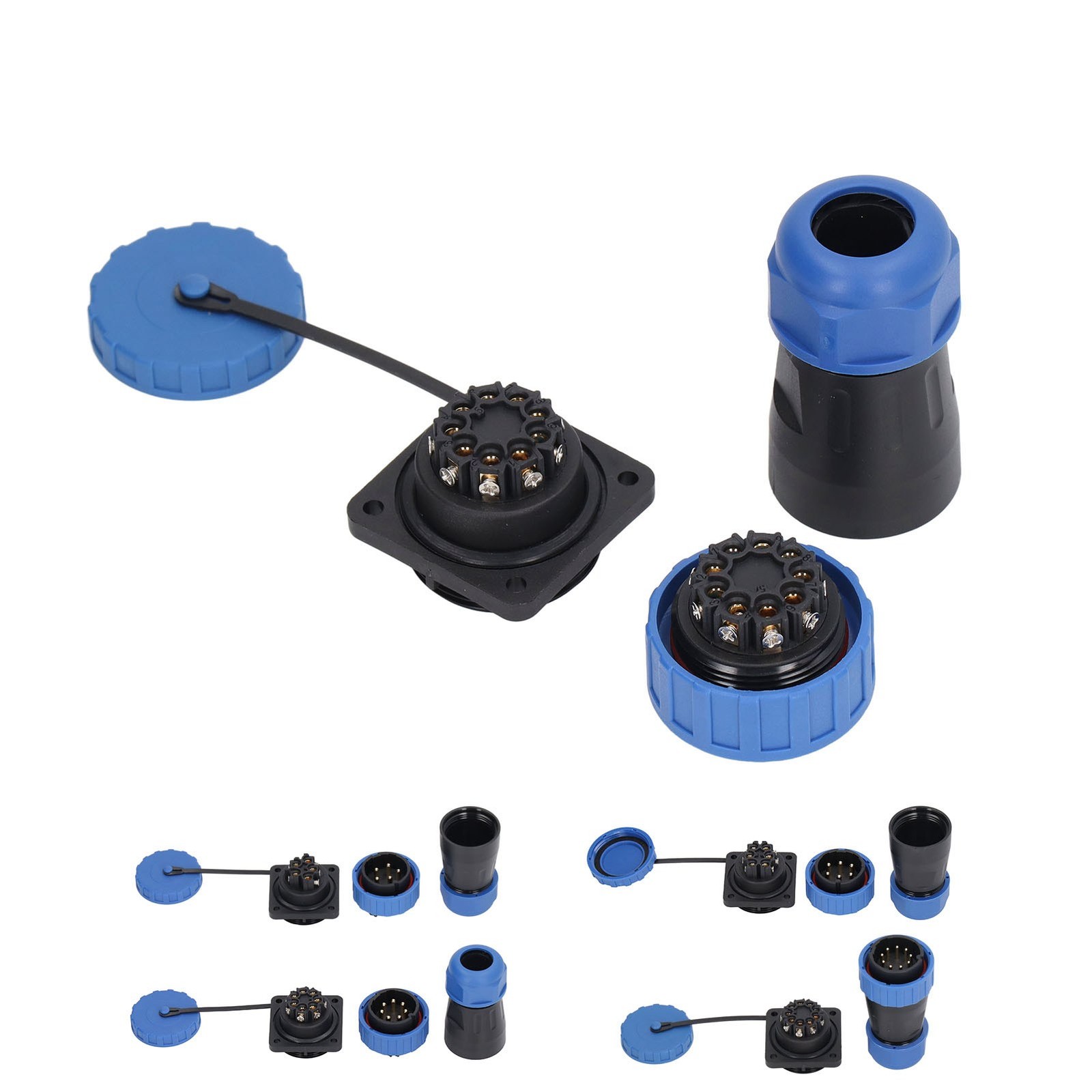 Waterproof Plug Socket Connector 380V 45A IP68 Waterproof Weld Free Aviation