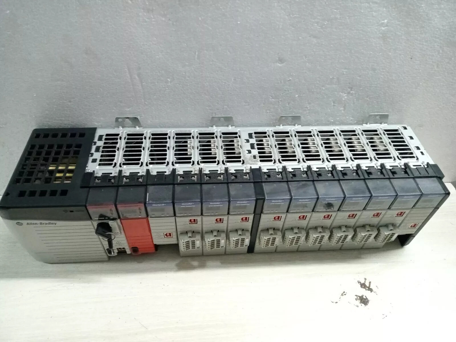 ALLEN BRADLEY FULL LOADED RACK WITH 1756-L73S AND 2 UNITS OF 1756-EN2T