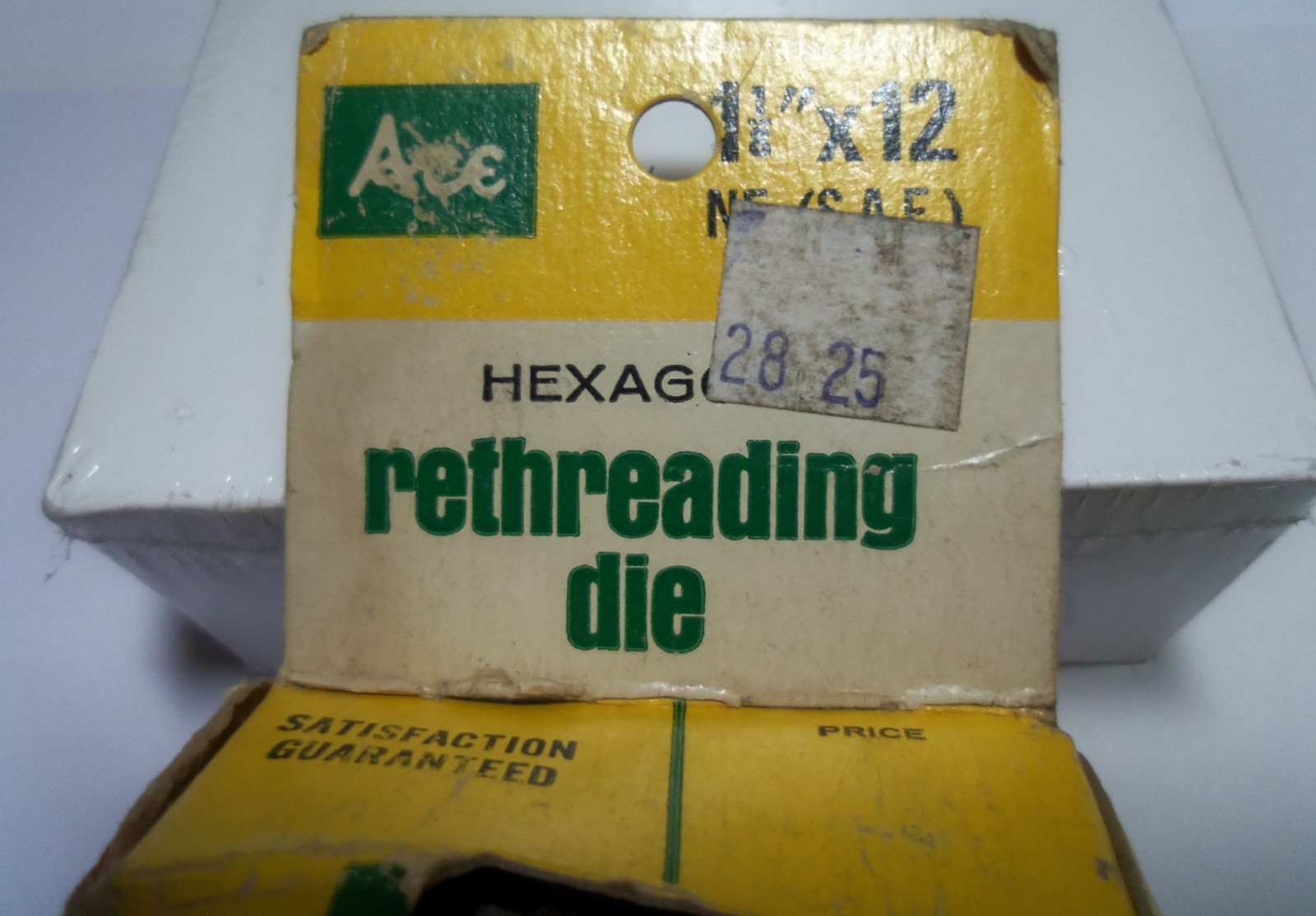Ace Hexagon Rethreading die ~Stock no. 7269 ~ Size1 1/8″ x 12NF~New Old Stock