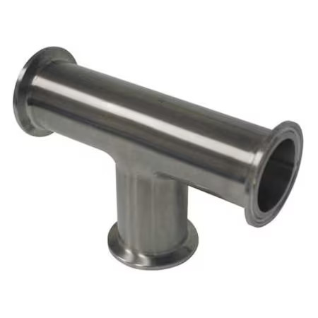 Zoro Select Eg72.0 Tee, Stainless Steel, Clamp 2 In, Eg72.0