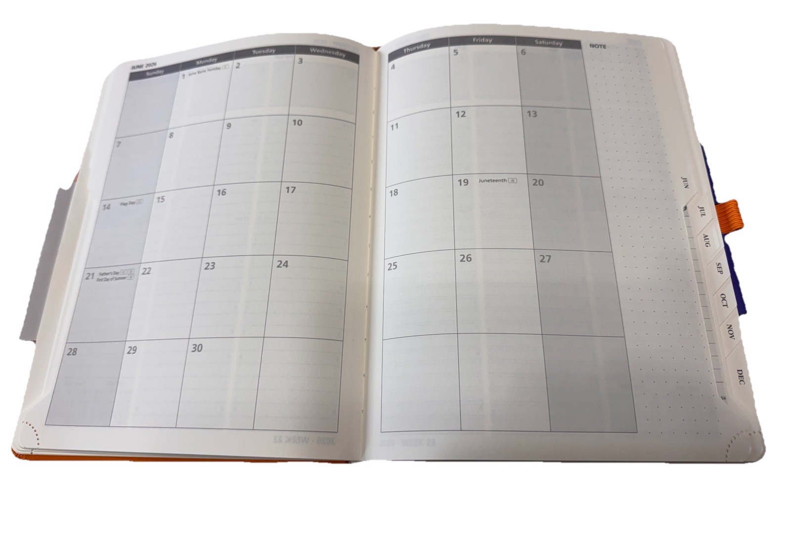 Poprun Vertical Weekly Planner Agenda 6.5×8.75 Orange Organizer