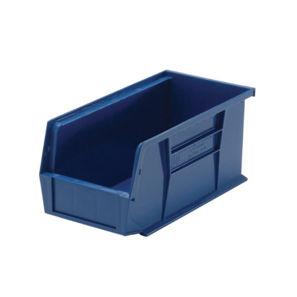 Quantum Storage QU5230BL Blue Polypropylene Storage Bin 10-7/8×5-1/2×4-3/4 in.