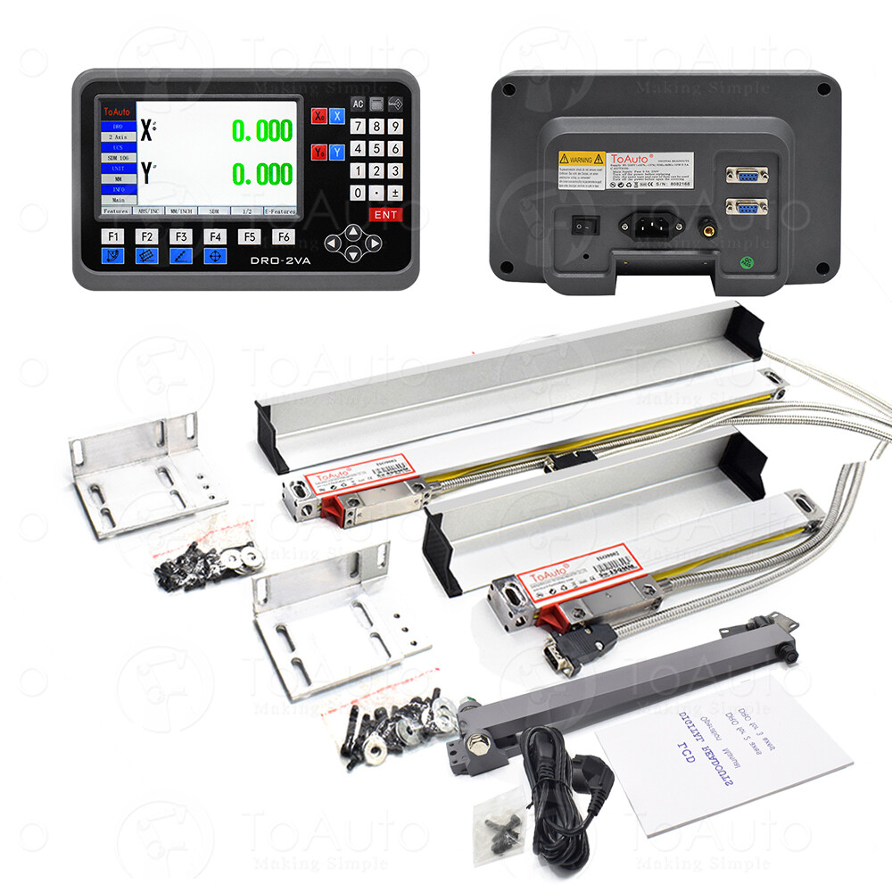 ToAuto LCD Digital Readout DRO Display 1um/um Linear Scale Glass 100MM-2000MM