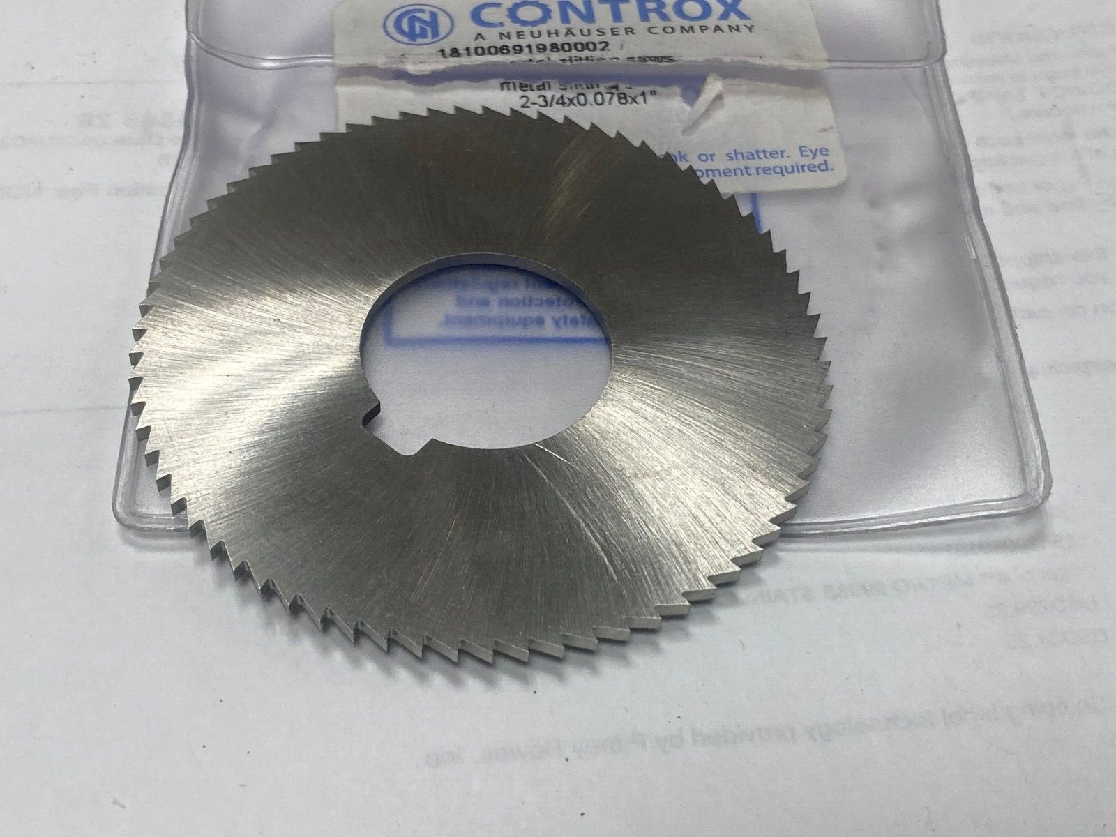 Controx 2-3/4″ x 0.078″ x 1″, Cobalt Slitting Saw Blade, , 70 Teeth