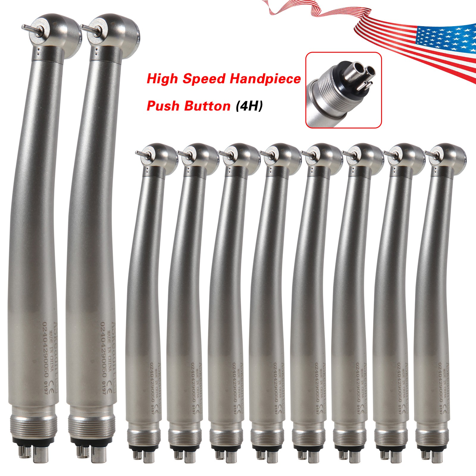 5Pcs Dental Fissure Tungsten Steel Carbide Burs High Speed Handpiece FG 558
