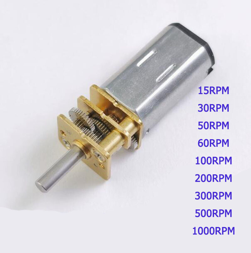 GA12-N30 Deceleration Motor DC3V/6V/12V Low-speed Motor High Torque 15-1000RPM