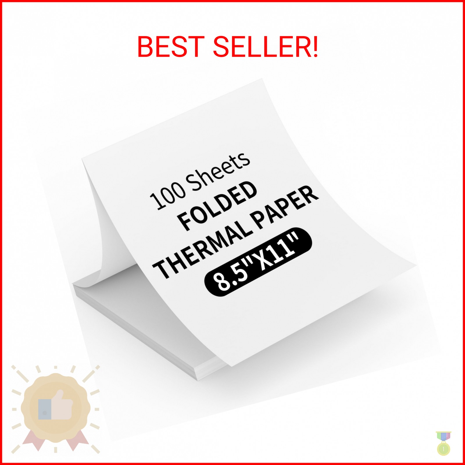 Thermal Printer Paper 8.5″ x 11″,US Letter Folding Printing Paper Compatible wit