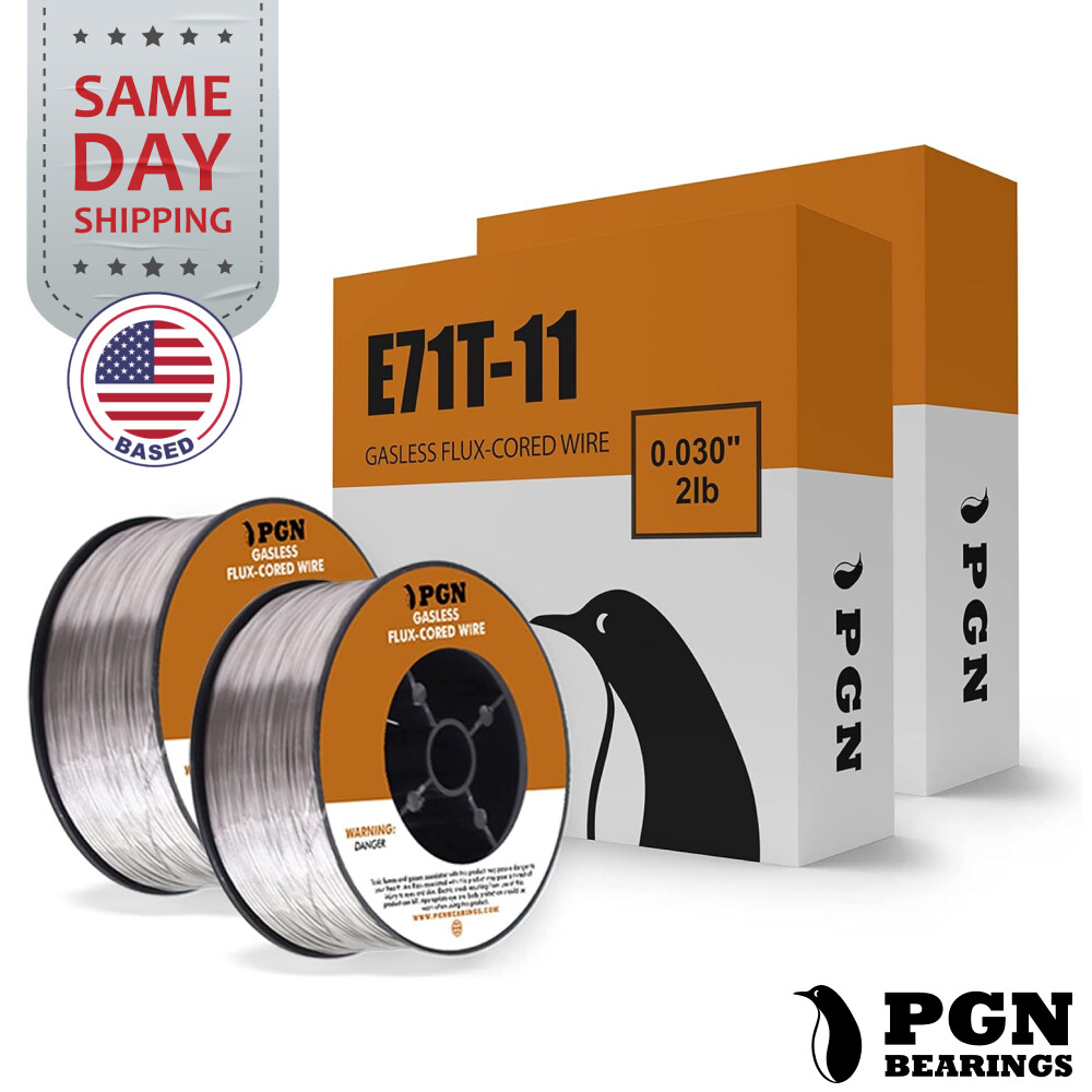 (2 x 2-Lb Spools) E71T-11 .030″ Gasless Flux Core Mild Steel MIG Welding Wire