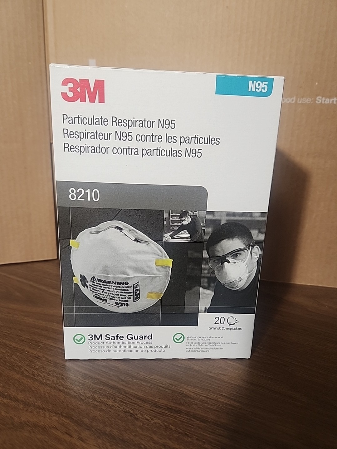 Genuine Brand New 3M N95 Particulate Respirator #8210 – 20 Masks – Exp 06/2026