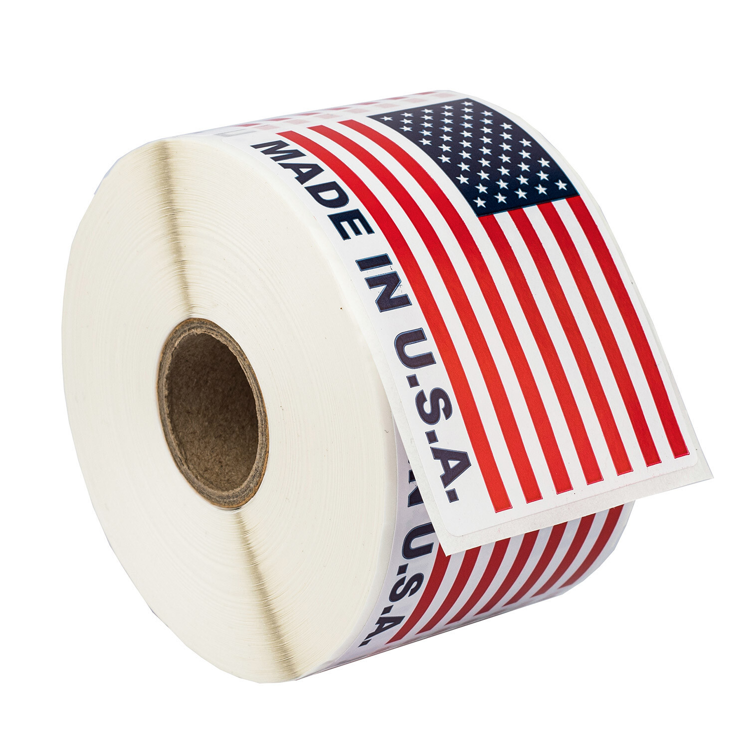MADE IN USA Flag Pre-Printed Labels / Stickers ( 2″ x 3″) – (10) Rolls of 500