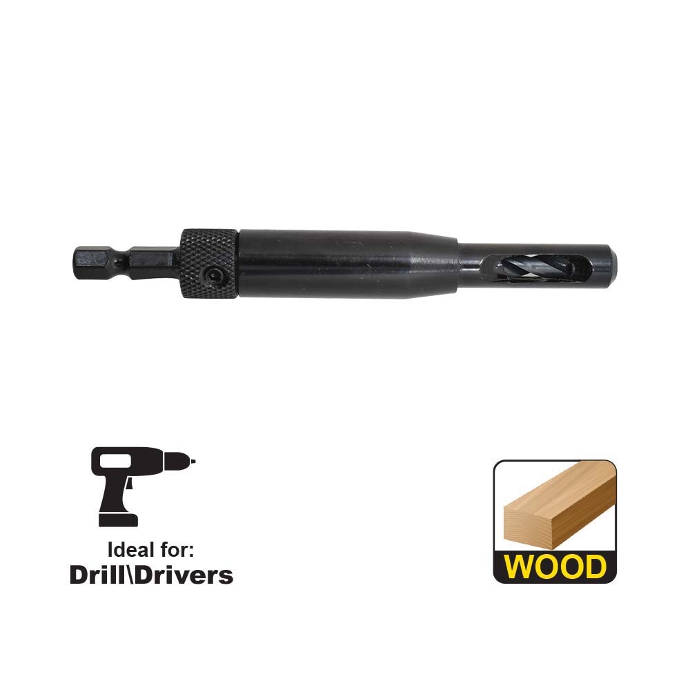 19143 #12 VIX-BIT – 11/64 Inch Self-Centering Hinge Bit with 1/4 Inch Hex Shank