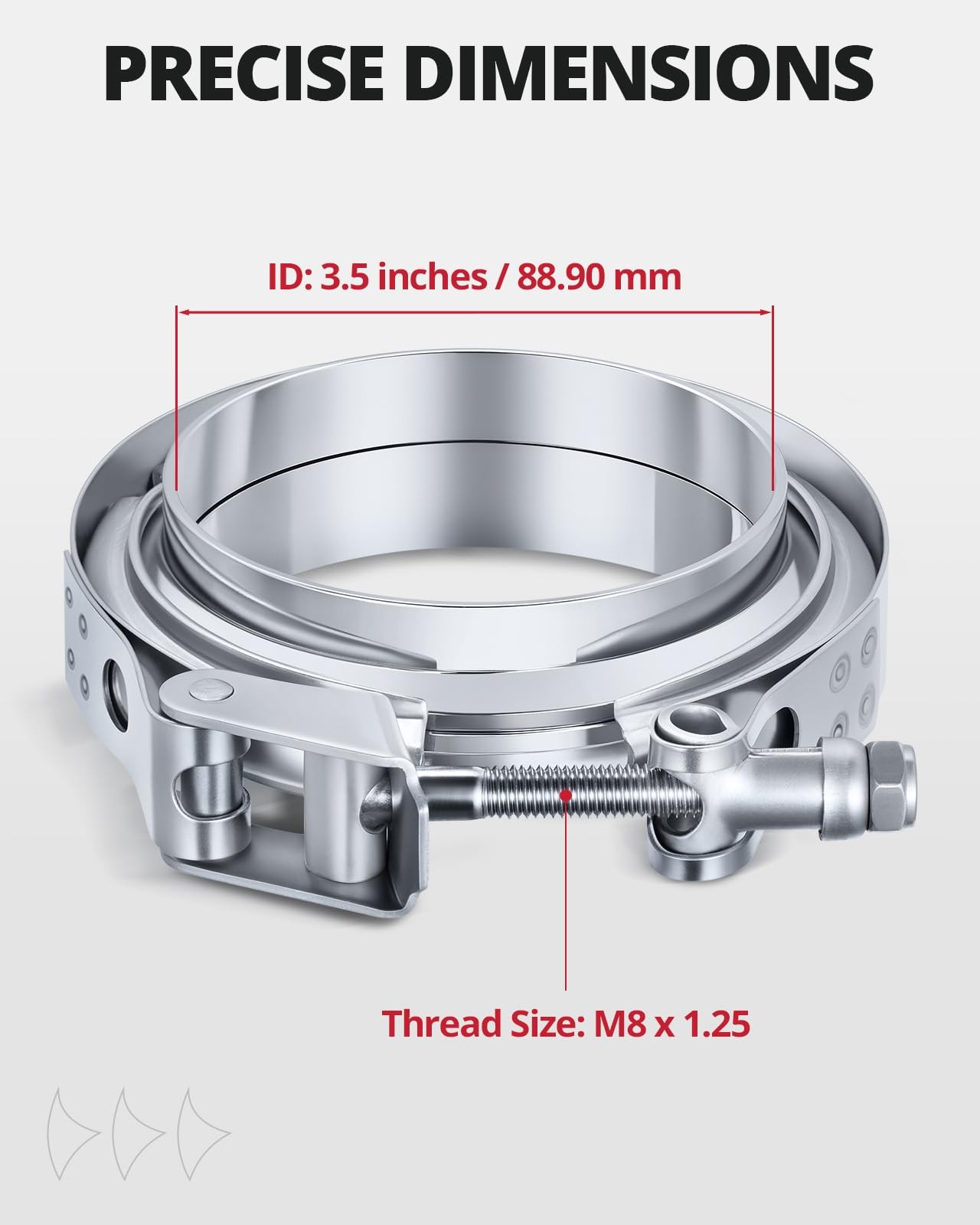 V Band Clamp Quick Release Stainless Steel with Flange Male Female Mild Steel…