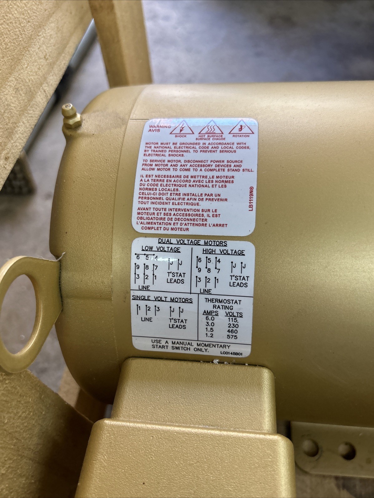Baldor-Reliance Super-E Motor 5HP 230/460V 1750 RPM 3PH