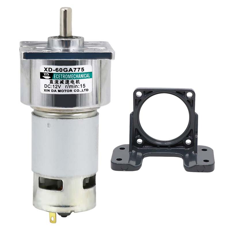 DC 12V/24V 35W High Torque Metal Gear 775 Reduction Motor 60GA Speed 5RPM-500RPM