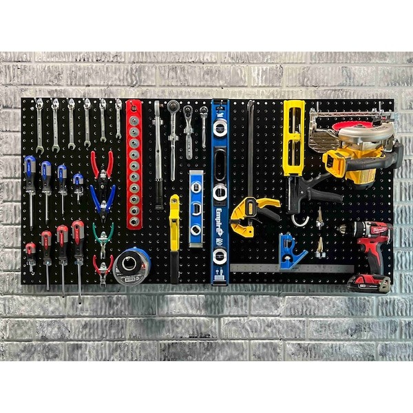 Triton Products Tpb-2Bk (2) 24 In. W X 48 In. H X 1/4 In. D Black Heavy-Duty