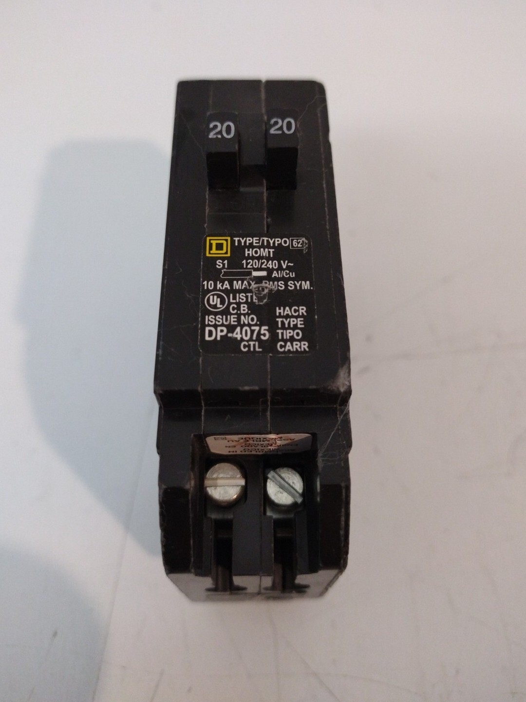 NEW Square D HOMT2020CP Tandem Circuit Breaker Single-Pole 20 Amps