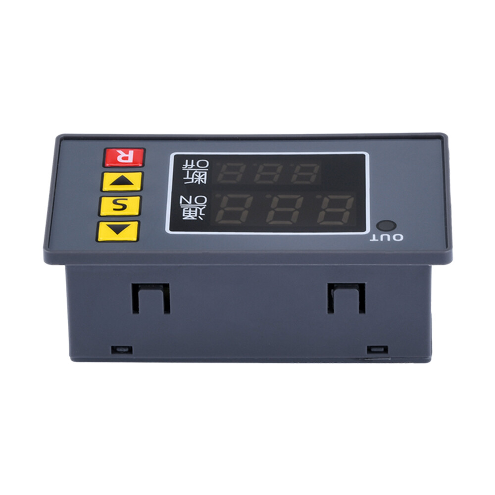 AC110-220V Cycle Timer Delay Dual LED Display Relay Module 0-999s/m/h Thermostat
