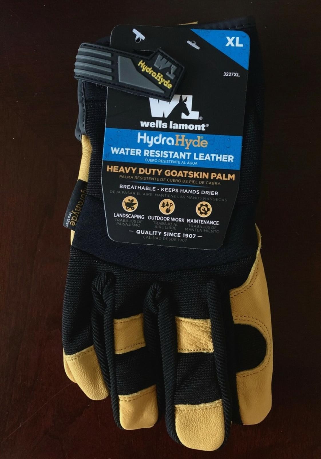 3 Pairs Wells Lamont Men’s HydraHyde Leather Work Gloves Size M L XL XX XXX