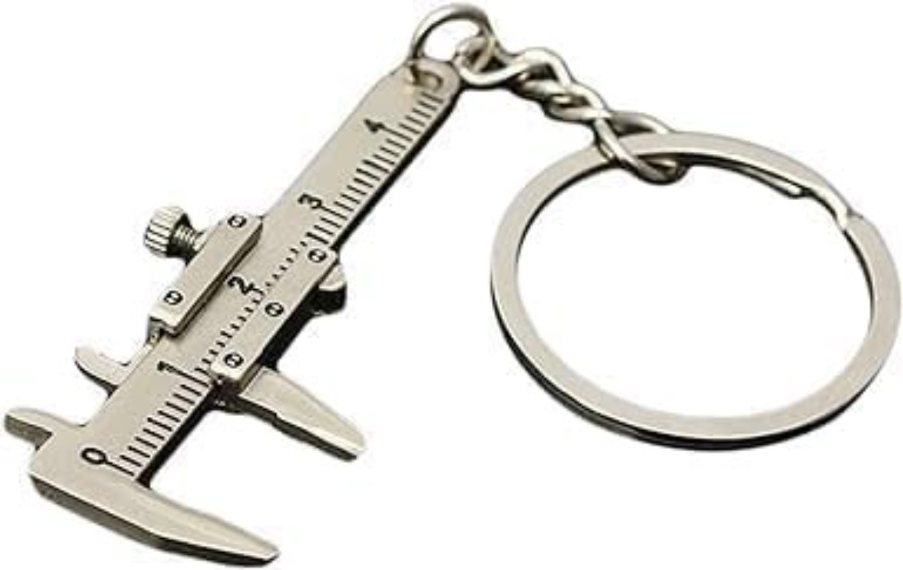 Mini Vernier Caliper Keychain, Car Keychain,Vernier Caliper Ruler Sliding Key