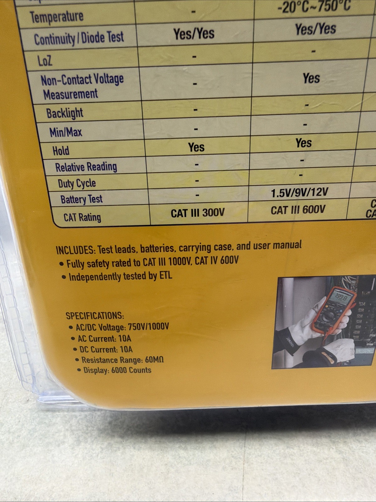 AMES DM1010 Commercial & Residential Multimeter CAT IV 600V CAT III 1000V