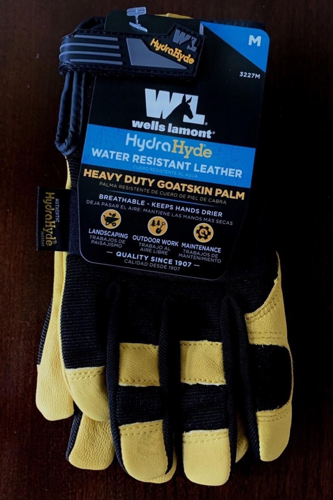 3 Pairs Wells Lamont Men’s HydraHyde Leather Work Gloves Size M L XL XX XXX