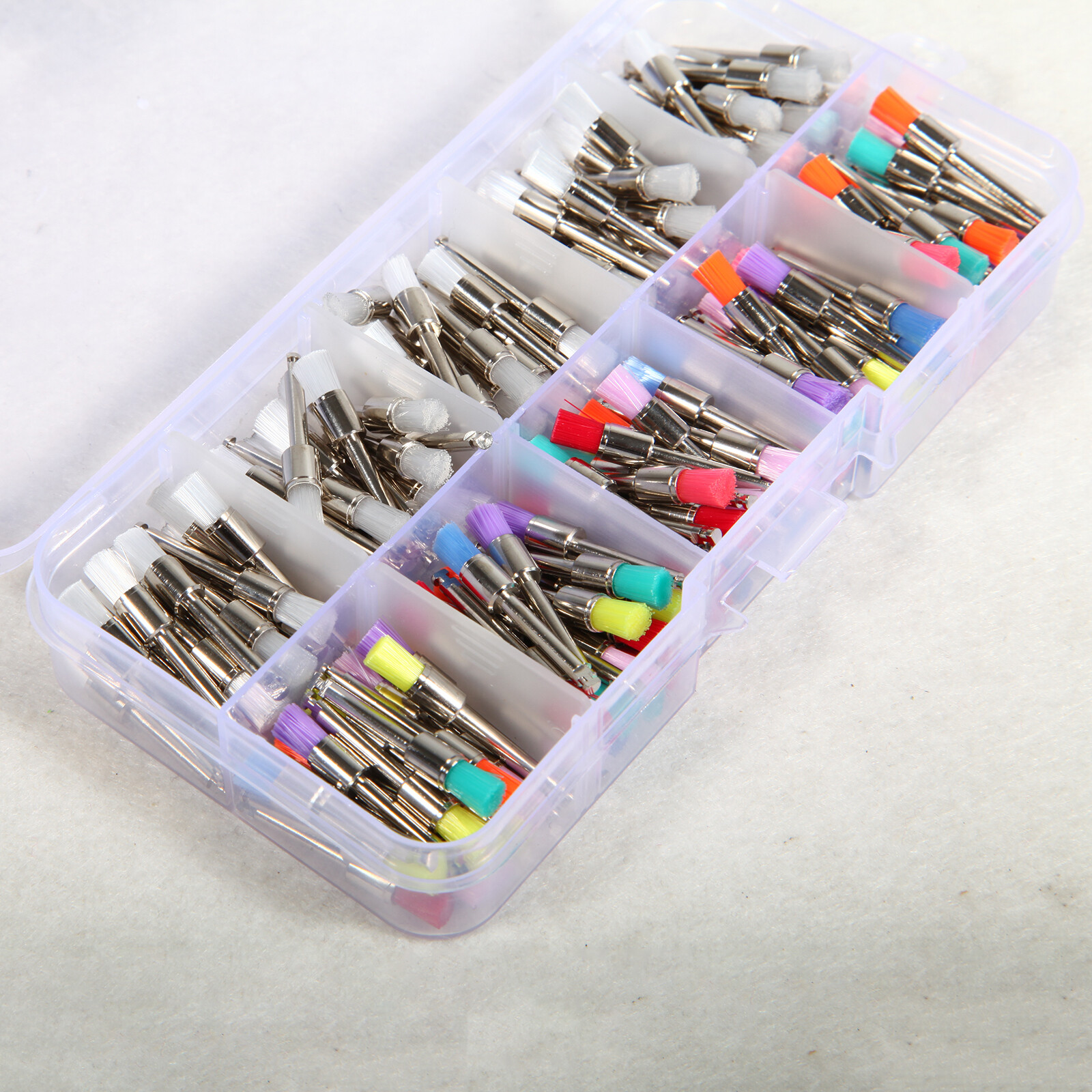 200 PCS Dental Nylon Polishing Flat Latch Polisher Prophy Brush Disposable mixed