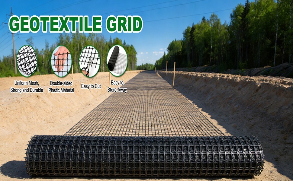 Geogrid for Retaining Wall, Bi-Directional Universal Stabilization Grid Fence US