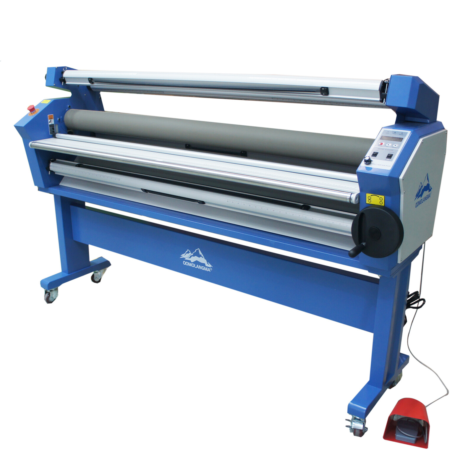 US Stock QOMOLANGMA 110V 55In/63In Wide Roll Cold Laminator Laminating Machine