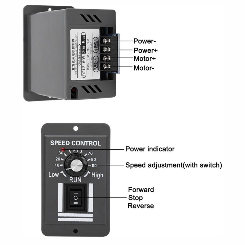 AC 120V~220V 4000W SCR Motor Speed Controller Volt Regulator Thermostat Dimmer
