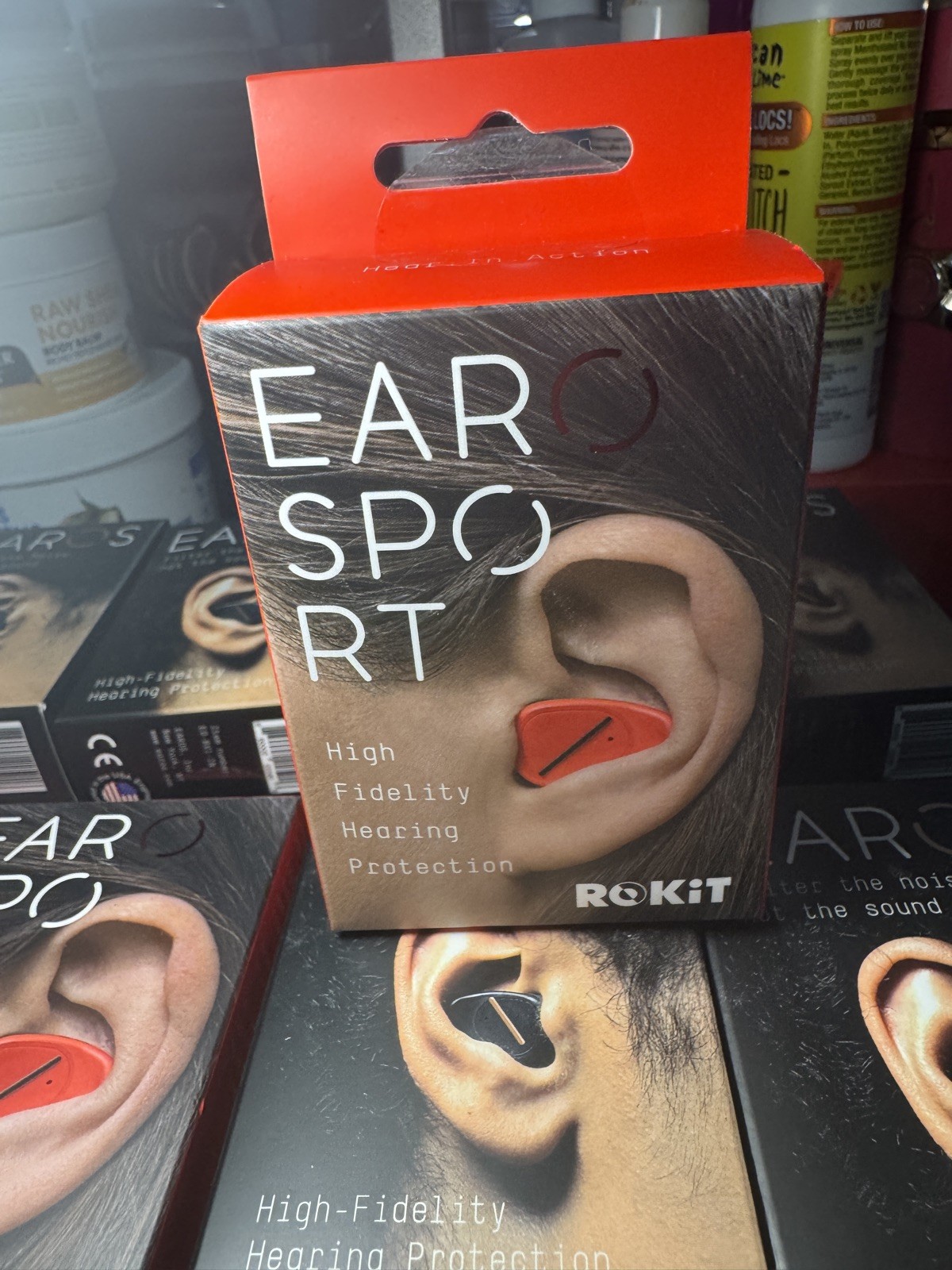 EARO Sport Earplugs, Red or Black, 20 dB Noise Reduction, Sleek & Secure Fit