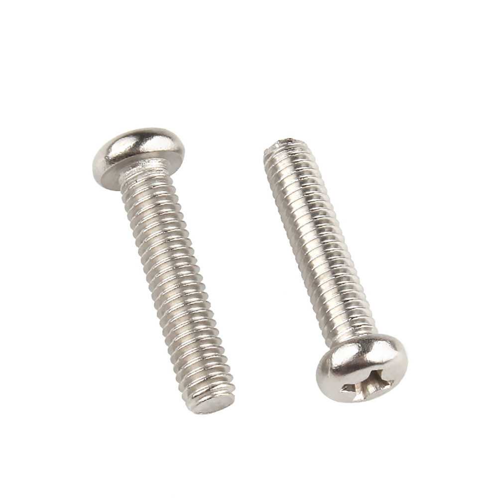M1.2-M4 Phillips Pan Head Machine Screws Bolts Nickel Plated Steel DIN 7985