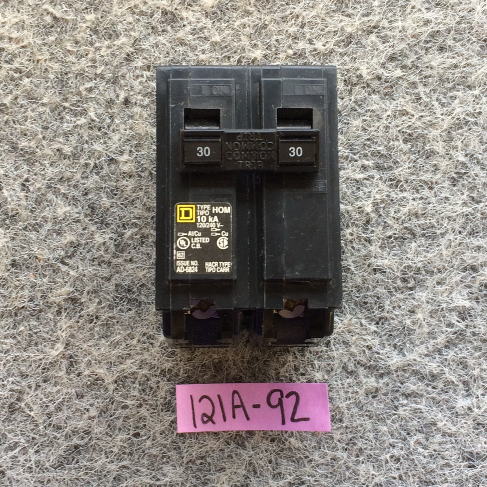 NEW! Mini circuit breaker, Homeline, 30A, 2 pole, 120/240 VAC, 10 kA HOM230 NEW