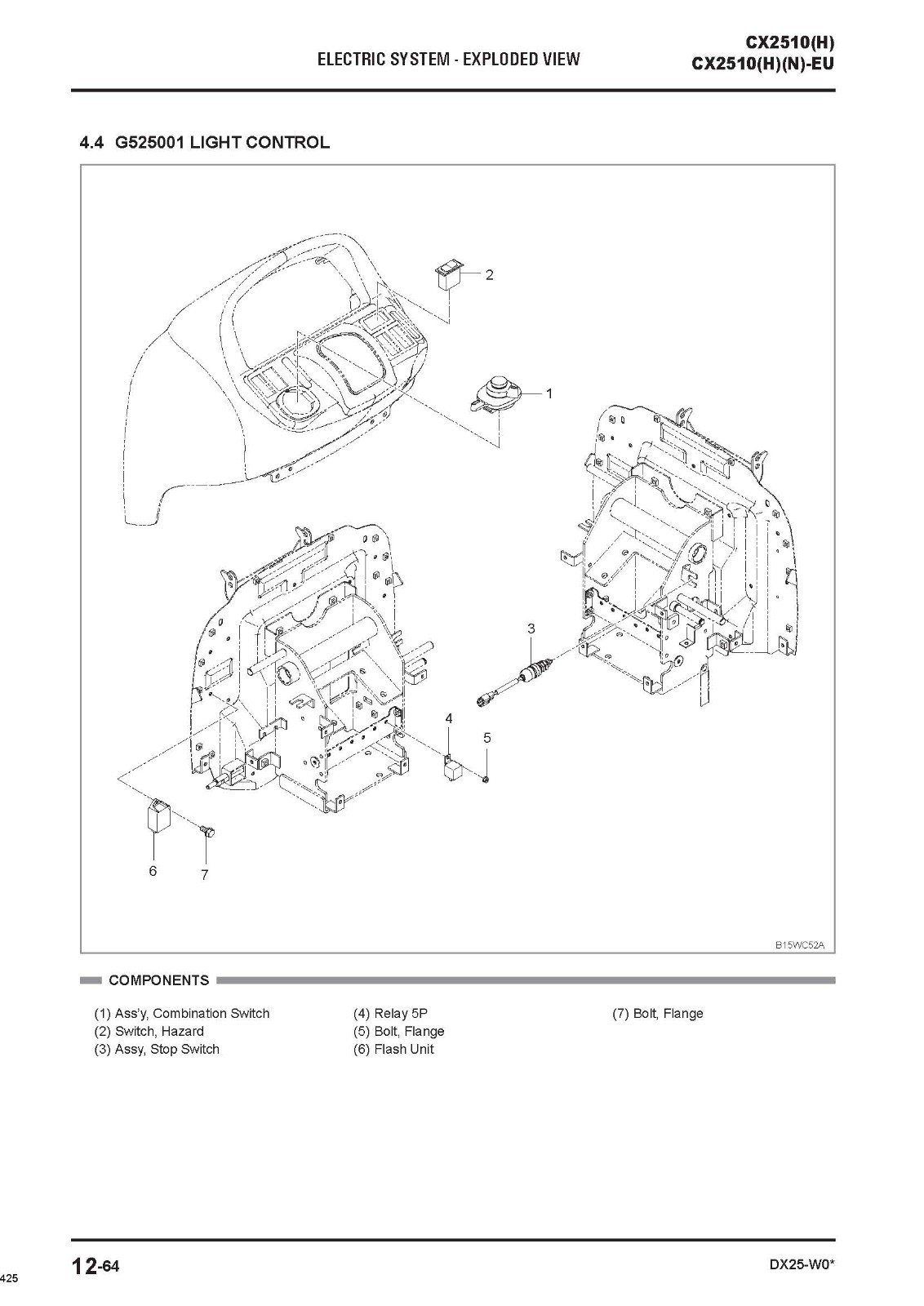 2510 Tractors Workshop Technical Repair Manual Fits Kioti CX2510-H CX2510-H N