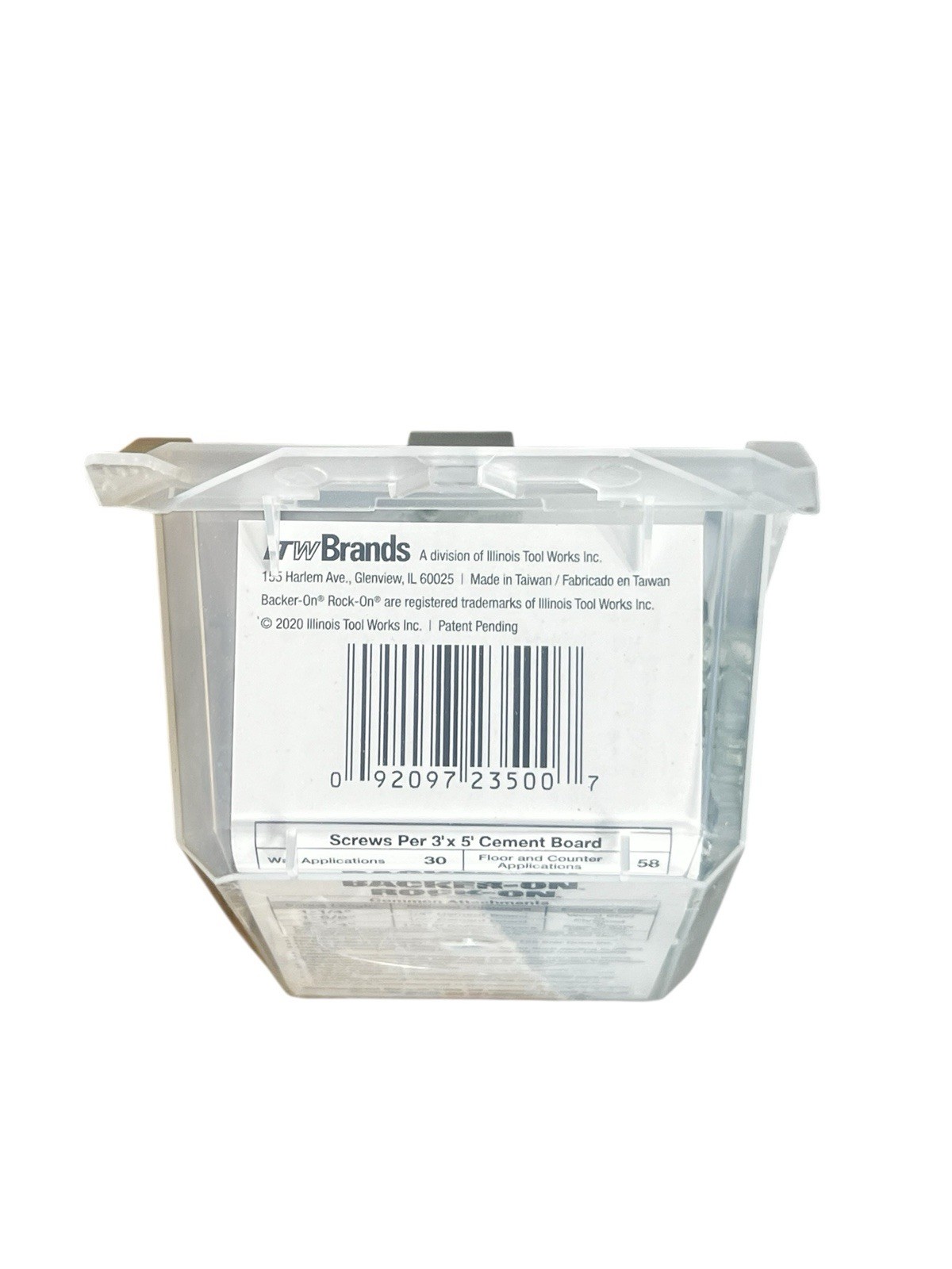 #9 x 1-1/4 in. Star Drive Cement Board Screws (185-Pack) Rock-On Backer-On