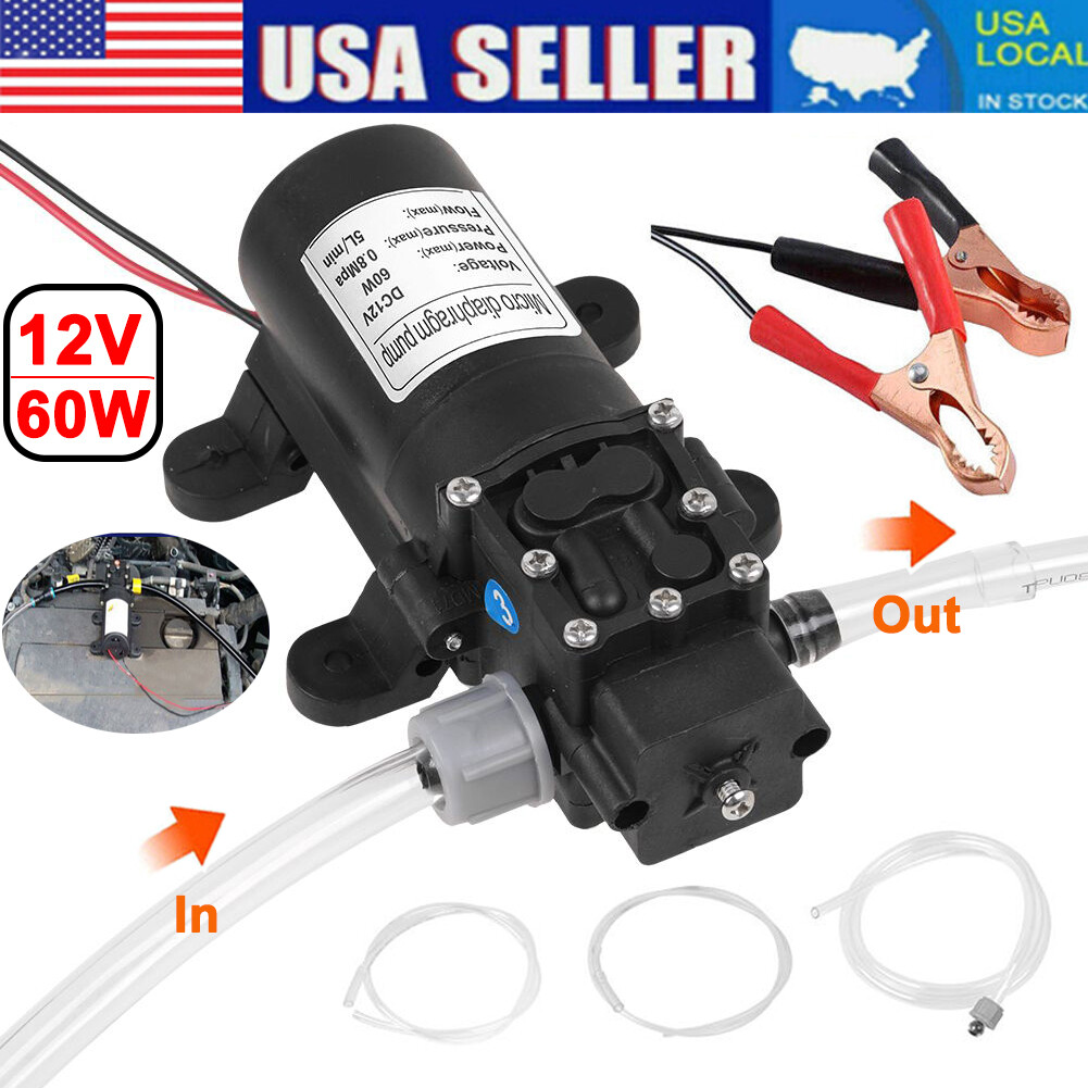 Electric Transfer Pump Extractor 12V 60W Oil Gas Gasoline Kerosene Car Tractor