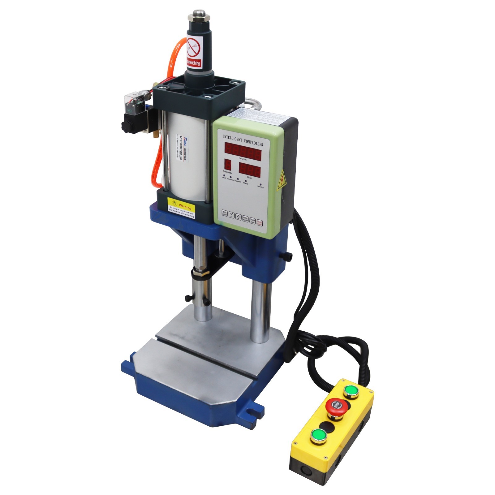 110V 1102lb/500kg Pneumatic Punch Press Machine with Controller 0.6Mpa-0.8MPa
