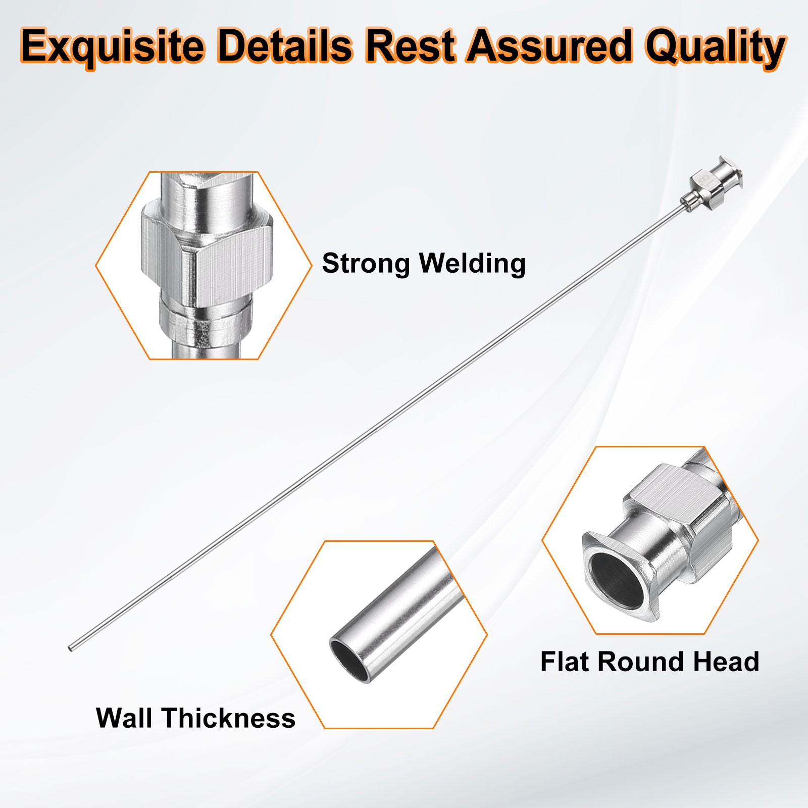 10pcs Dispensing Needle 18G 6″ Stainless Steel Blunt Tip for Refilling Glue