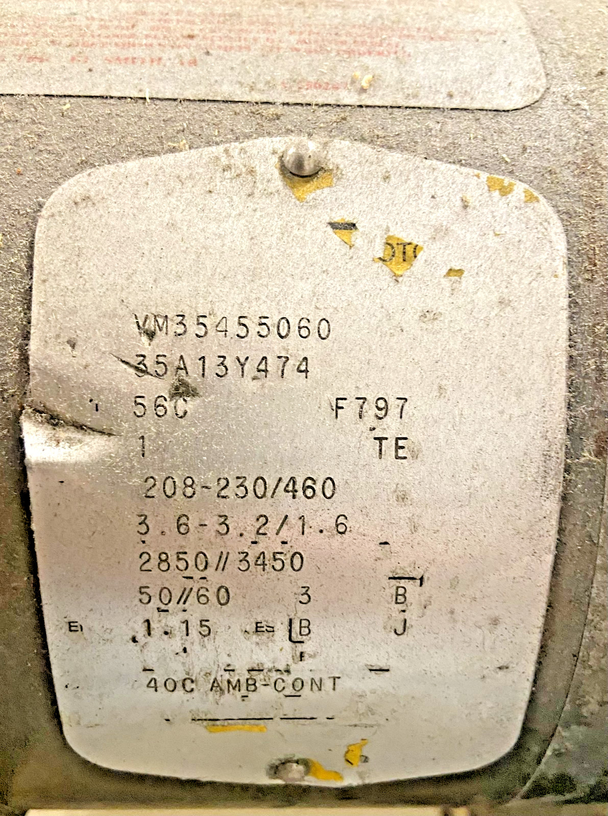 General Electric 40 hp motor with Transformer and Baldor Reliance Blower Motor