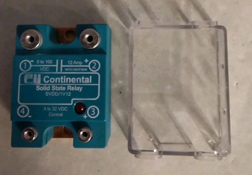 SOLID STATE RELAY 4-32VDC CONTROL 0-100VDC@12A LOAD CONTINENTAL-SVDD/1V12 NEW